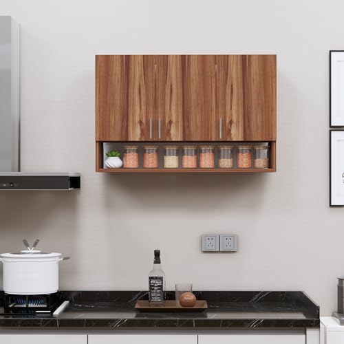 Image of SPECIALITY PANELS 3 Door Modular Wall Mounted Kitchen Cabinet with Organizer Shelf Space Saving Storage Unit | Engineered Wood Cupboard for Kitchen Living Room Organizer Furniture | DIY Assembly