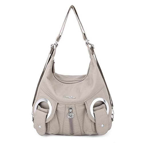 Angel Kiss Purse Women Hobo Handbag Fashion Roomy Crossbody Shoulder Bag Ladies Top Handle Handbag Washed PU Leather
