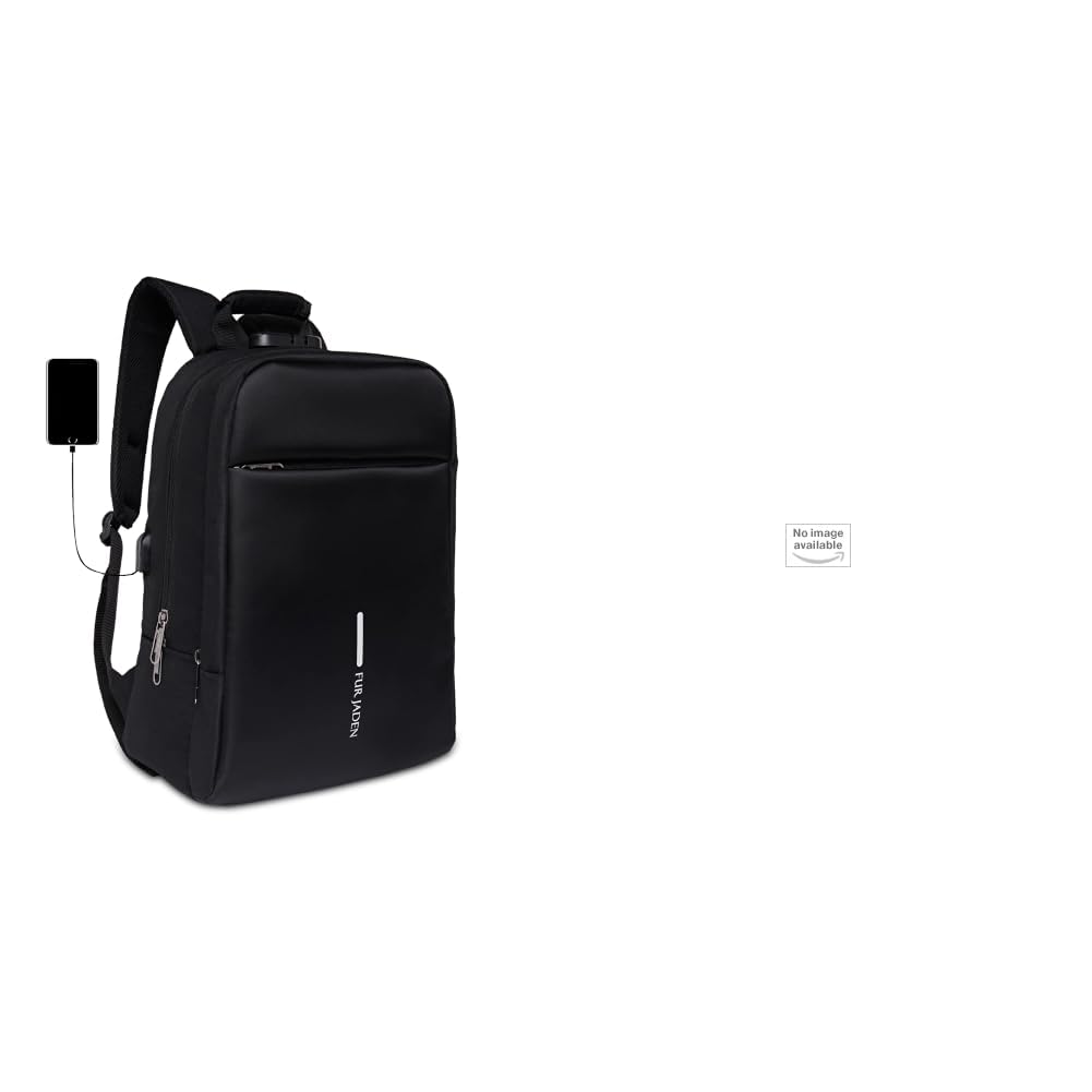 fur jaden Anti Theft Number Lock Backpack Bag with 15.6 Inch Laptop Compartment, USB Charging Port + Faux Leather Cross Body Travel Office Business and College Messenger One Side Shoulder-picture-22
