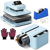 HTVRONT 2 in 1 Heat Press Machine Bundle, Auto Heat Press 2 for Tshirts, A200 Tumbler Heat Press for 15-30oz Straight Tumblers