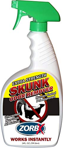 ZorbX Unscented Extra Strength Skunk Odor Remover – Safe for All, Even Pets