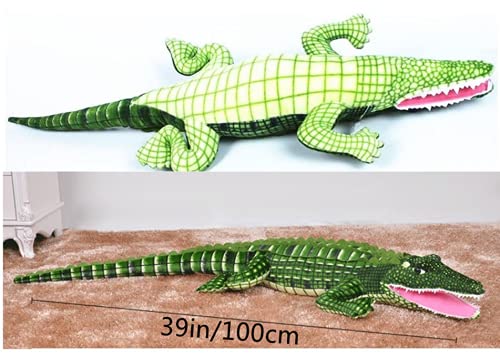 Xichen® 39" Lifesize Green Adorable Crocodile Soft Plush Toys, Large Stuffed Animals #TOP2