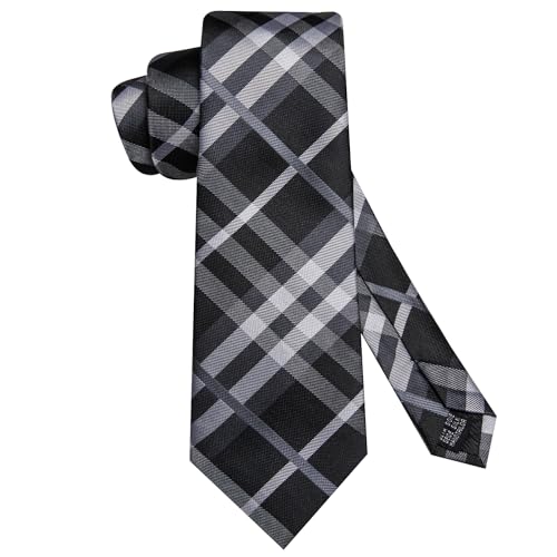 Image of Hi-Tie Mens 70inches Tie Set Extra Long Necktie for Men Cufflinks Handkerchief Big Tall Men Business Wedding