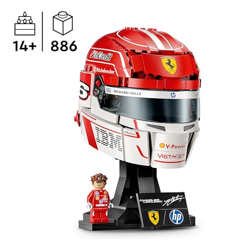 Editions Casco di Charles Leclerc Scuderia Ferrari HP - Merchandising F1 - Modello da Esposizione con Minifigure da Collezione - Regalo per Ragazzi da 14 Anni e per Adulti Fan di Motorsport 43014 - Lego - Immagine 1