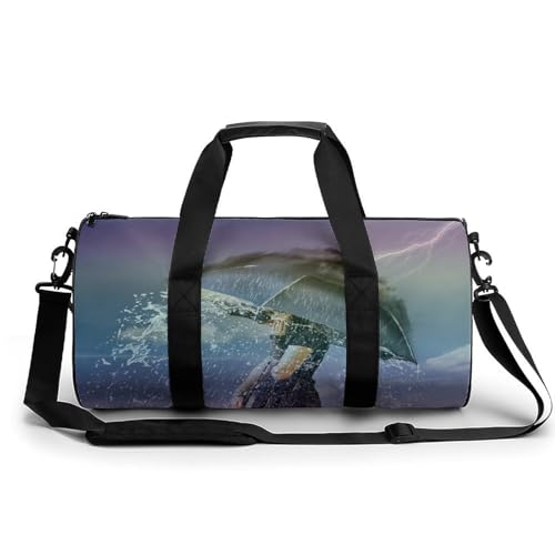 Sac de voyage duffel bag gym camping et randonnée avec porte-parapluie