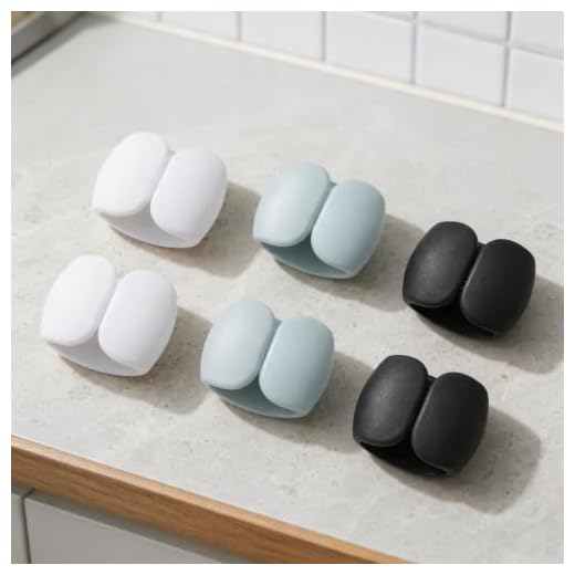 6Pcs Cable Clips, Reusable Cord Organizer,Multicolor