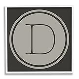 Stupell Industries Modern D Initial Elevator Key Circular Shape Framed Wall Art