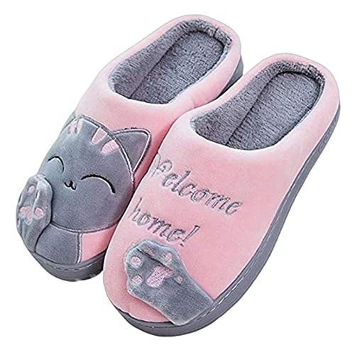Tongs pour femmes en fourrure d'hiver chaussures de plancher souples