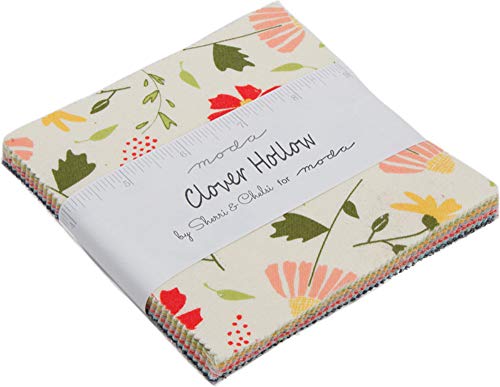 Clover Hollow Charm Pack by Sherri & Chelsi; 42-5 Inch Precut Fabric Quilt Squares