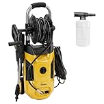 Outsunny Electric Pressure Washer, 2176 PSI High Pressure Washer with 20 ft Outlet Hose, Adjustable Nozzle, 1.9GPM Power Washer with Hose Reel, Steel Handle for Home Patio, Yellow