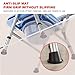 YIFAIIX Bedside Commode Adjustable Height, Portable Restroom with Backrest, Foldable Toilet for Elder Disabled Pregnant Women, Removable Toilet Bowl Easy to Clean