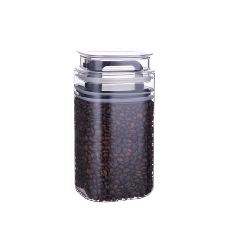 KC Kitchen & Co. Boîte à café hermétique 500 g avec couvercle sous vide et couvercle de protection en verre borosilicate