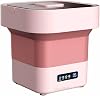 10L Foldable Portable Washing Machine, Touch Screen Home Mini Washing Machine with Automatic Drainage and Blue Light Sterilization Function for Apartment