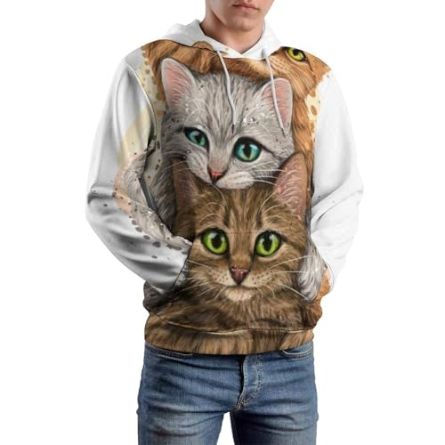 Sweatshirt pull Les Chatons De l'amour sweat à capuche chaud et manche longue taille S - 6