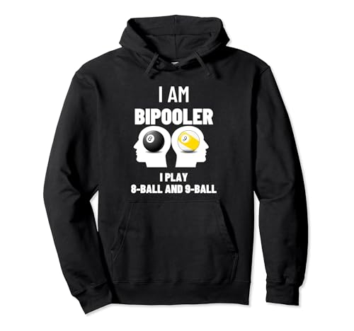 Bipooler Head Funny Billiard 8-Ball 9-Ball Pool Player Regalo Sudadera con Capucha