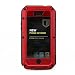 iPhone 5S Case,Gorilla Glass Luxury Aluminum Alloy Protective Metal Extreme Shockproof Military Bumper Heavy Duty Cover Shell Case Skin Protector for Apple iPhone 5/5S (Red)