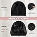 Silk Hair Bonnet for Sleeping Women Silky Satin Lined Sleep Cap Adjustable Hair Wrap Stay On All Night for Women and Men 2PCS(Black&Black)