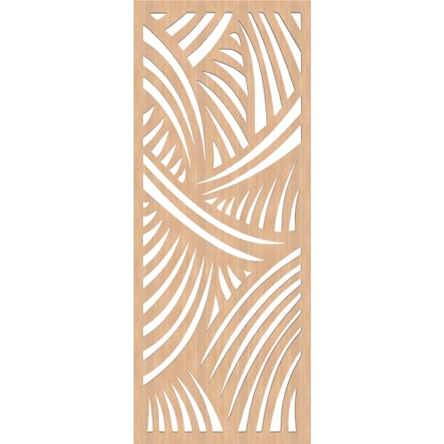 Image of 13 3 /8 inchW x 34 3 /8 inchH x 3 /8 inchT Chester Decorative Fretwork Wood Wall Panels, Hickory