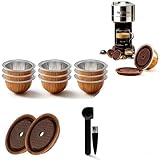 Reusable Vertuo Capsule Kit – 2 Discs + 9 Pods (80/150/230ml) with Silicone Caps – Compatible with Nespresso VertuoLine, Refillable
