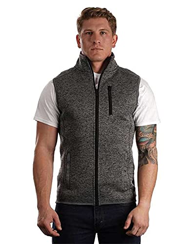 Burnside Sweater Knit Vest L Heather Charcoal