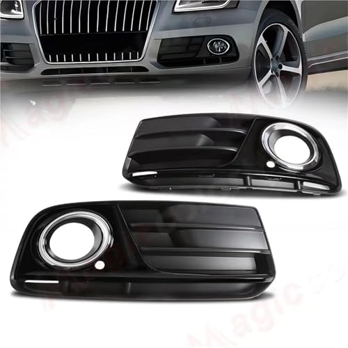 Grille avant calandre noire pour Q5 2013-2017 | Deux caches phares antibrouillard de pare-choc - 2