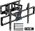 Pipishell Full-Motion TV Wall Mount for Most 37–84 Inch TVs up to 100 lbs, Wall Mount TV Bracket with Dual Articulating Arms, Extension, Swivel, Tilt, Fits 16" Wood Studs, 600 x 400mm Max VESA, PILF8