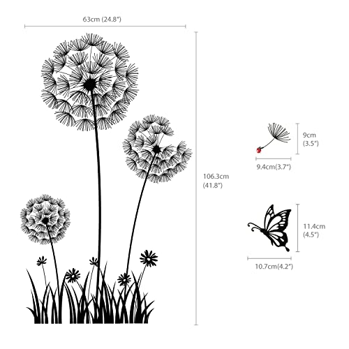 Vinilos Decorativos BASHOM BS-105 mariposas y diente de león miniatura 6