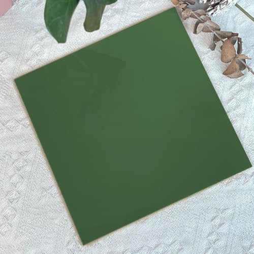 Image of 2 Pcs 12x12 Inch 1 /8 in Thickness Mughal Green Pastel Color Plexiglass Panel One Sided Glossy One Sided Frosted Plexiglass for DIY Items