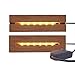 Rechteck-Display-Sockel, 6-Zoll-Rechteckige LED-Leuchten-Display-Basis, Kristall-Holz-beleuchteter Basisständer für Acryl, Kristall, Nachtlicht, Glasharz-Kunst (2 Pack-Warm-Licht)