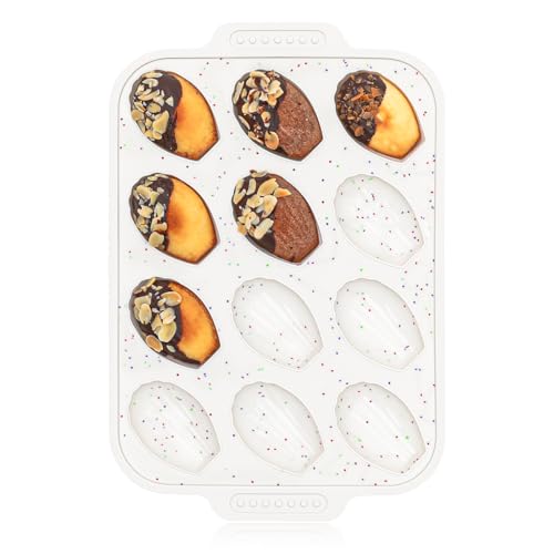 Vinino Madeleine Pans for Baking with Metal Reinforced Frame BPA Free