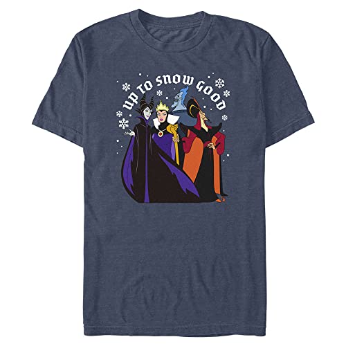 T-Shirt Disney Snow en maille bleu marine chiné robuste taille 4XL Tall homme