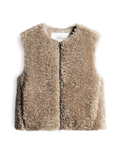 OPUS Damen Weste | WAHIDA Regular Weste in weicher Felloptik caramel, 40