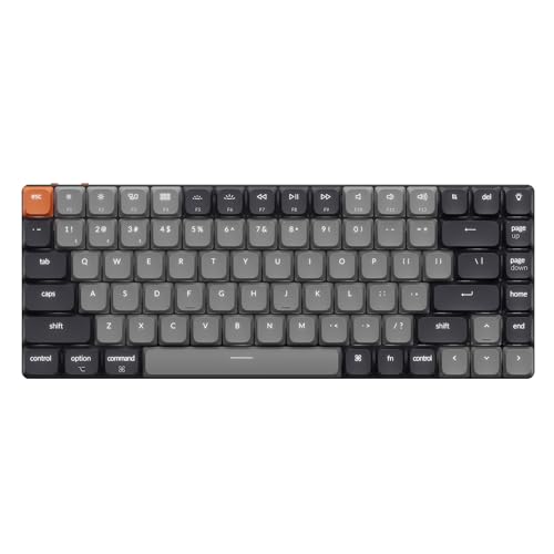 Image of Keychron K3 Version 3 Low Profile Wireless Mechanical Keyboard, 75% Layout QMK Programmable Bluetooth 5.2 /Wired, White Backlit with Shine-Through Keycaps for Mac Windows Linux