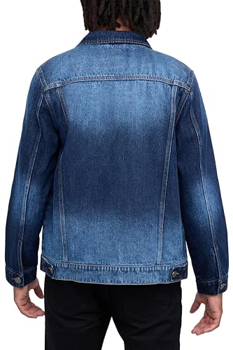 X RAY Mens Denim Jacket, Washed Ripped Distressed Flex Stretch Casual Trucker Biker Jeans Jacket for Men2