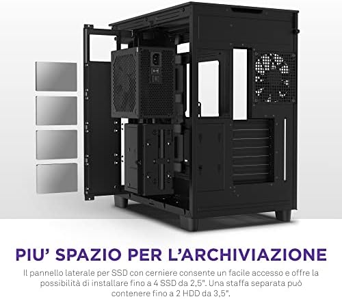 Nzxt H9 Flow CM-H91FB-01 Obudowa Komputerowa, Czarny, 46,6 x 29 x 49,5 cm