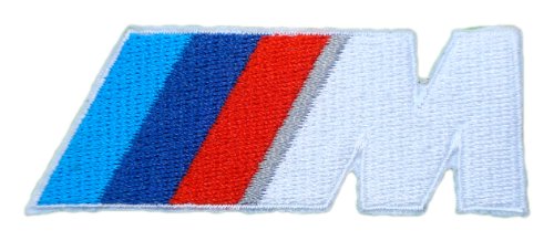 BMW Series M Power Motorsport Logo White Clothing Iron on Patches PB32