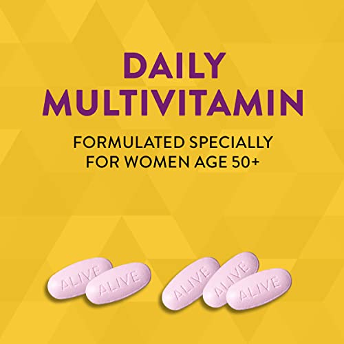 Nature’s Way Alive! Women’s 50+ Complete Multivitamin, Supports Multiple Body Systems, Supports Cellular Energy, High Potency B-Vitamins, Gluten-Free, 130 Tablets #TOP1