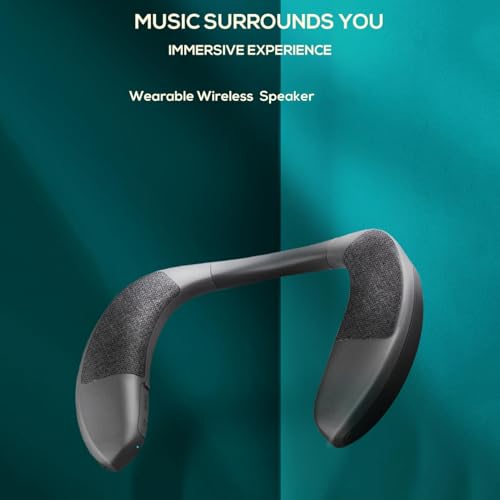 Haut-parleurs sans fil portables tour de cou étanches Bluetooth 5.0 - 3