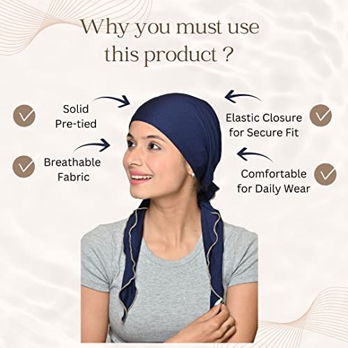 Image of The Headscarves Women Bamboo Pre Tie Scarf (HS107 Multicolor)
