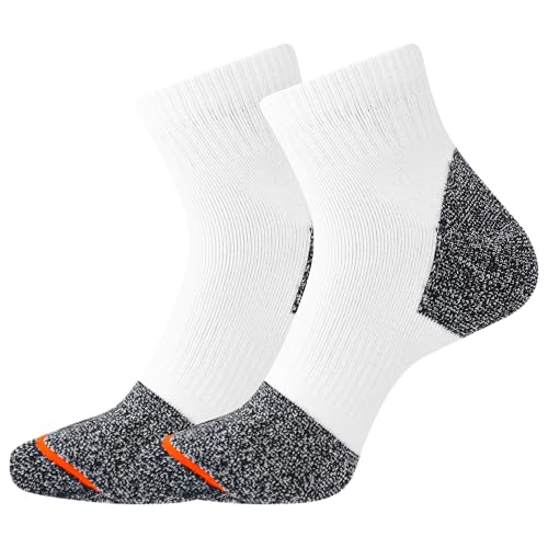 Merrell Men's and Women's Cotton Safety Work Socks-2 Pair Pack-Breathable Arch Support and Blister Prevention