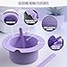 Tress Wellness Wax Warmer Silicone Liner (Purple) - Easy to Clean Silicone Wax Warmer Bowls with 2x Silicone Spatulas Compatible with 16oz Electric Waxing Kit - Silicone Wax Pot melting Wax Bowl