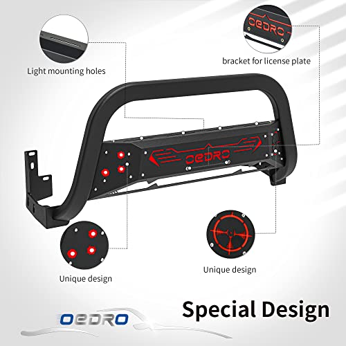 Oedro Paintable Bull Bar Fits 2005-2015 Toyota Tacoma, Truck Brush Guard, Front Bumper Push Bar W/Grille Skid Plate Light Mount #TOP1