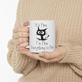 Chabemma I'm Fine Everything is Fine Funny Coffee Mug, Funny Sarcastic Mug, Funny Cat Gifts For Cat Lover Coffee Mug, Cute Cat Funny Gift for Friend Coworker Family Animal Lover on Birthday Christmas