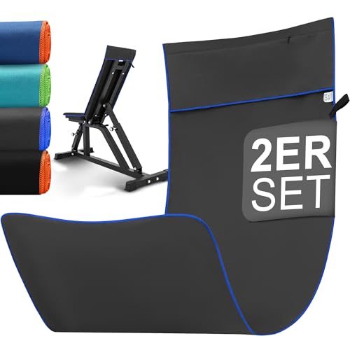Jokisa Fitness Handtuch 2er Set, 120x50cm Gym Handtuch mit Reißverschlusstasche, Microfaser Sporthandtuch Fitnessstudio Kompakt & Schnelltrocknend für Training, Camping, Reise, Strand (Grau)