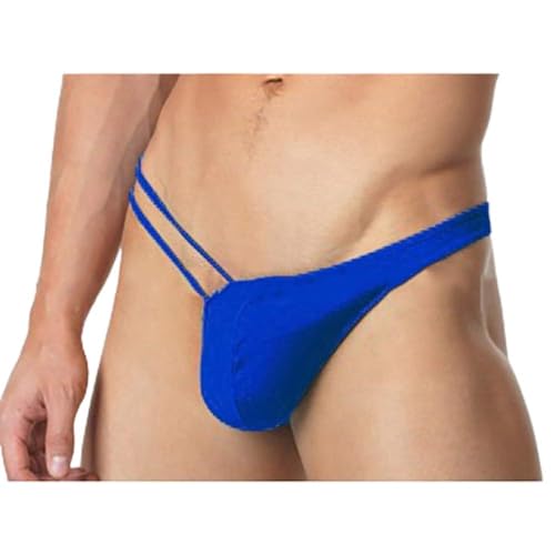 Sous-vêtements flexibles pour homme avec design taille basse et style creux respirant (bleu)