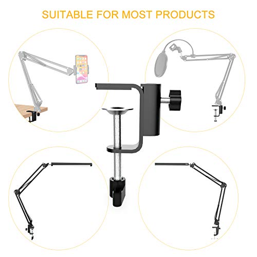Replacement Aluminum Alloy C-Clamp Desk Light Clamp Mount Holder Cantilever Bracket With 1/4 Inch Thread Hole For Desktop Table Lamp #TOP5
