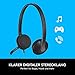 Logitech H340 Kopfhörer mit Mikrofon, Stereo-Headset, Verstellbares Mikrofon mit Rauschunterdrückung, Schwenkbare Ohrpolster, USB-Anschluss, 1.8m Kabel, PC/Mac/Laptop - Schwarz