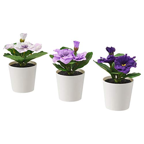 Ikea FEJKA - Mini plantas artificiales de escritorio en macetas, 6 cm, juego de 3