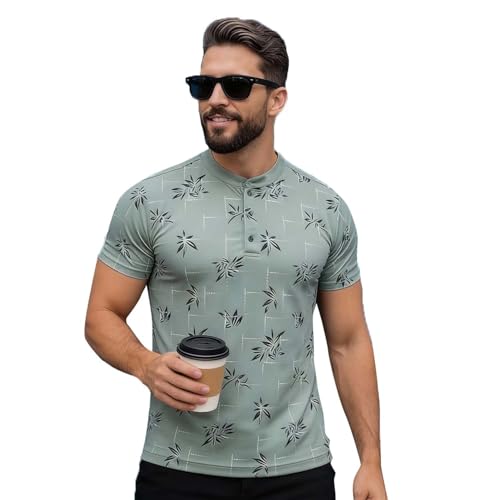 Lymio T-Shirt for Men | Chinese Collar Neck T-Shirt | Printed T-Shirt for Men (Packs Also Available) (T-81-83)