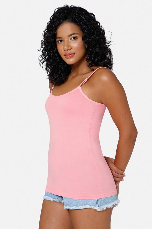 Image of Intimacy Cotton Camisole for Women with Adjustable Spaghetti Straps Comfortable Everyday Wear Camisole Slip for Women